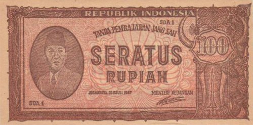 IndonesiaP29-100Rupiah-1947-donatedag_f